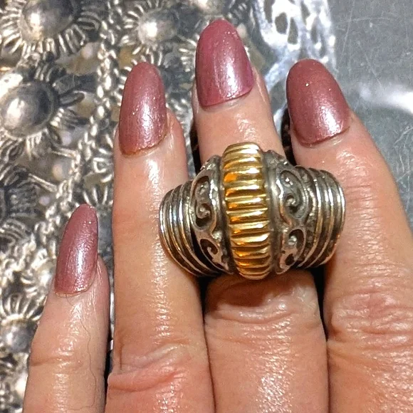 RARE Robert Wander WINC 18kt Sterling Artisan Ring - Picture 1 of 8